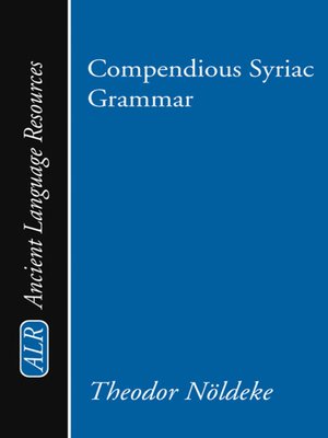 cover image of Compendious Syriac Grammar